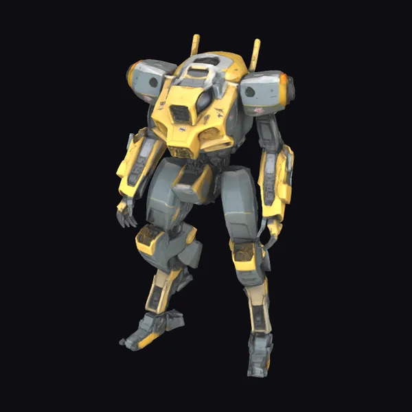 Yellow Gray Mech Robot