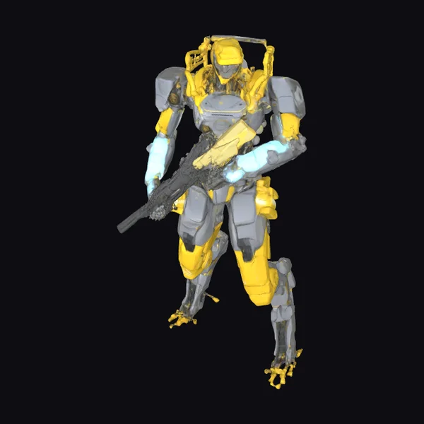 Yellow Guardian Robot