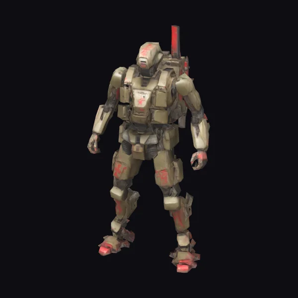 Battle Worn Mech Warrior