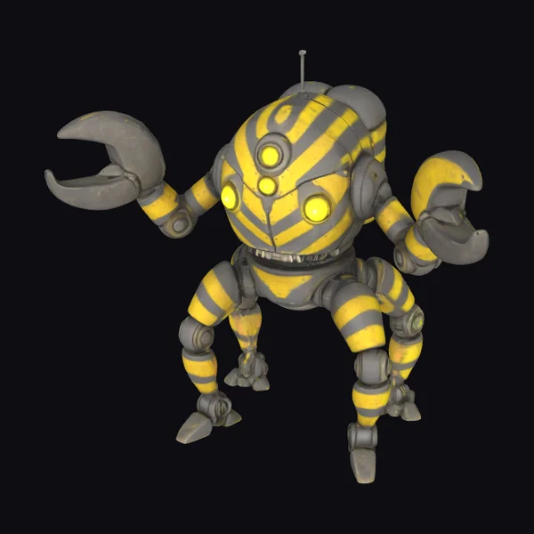 Yellow Gray Robot Guard