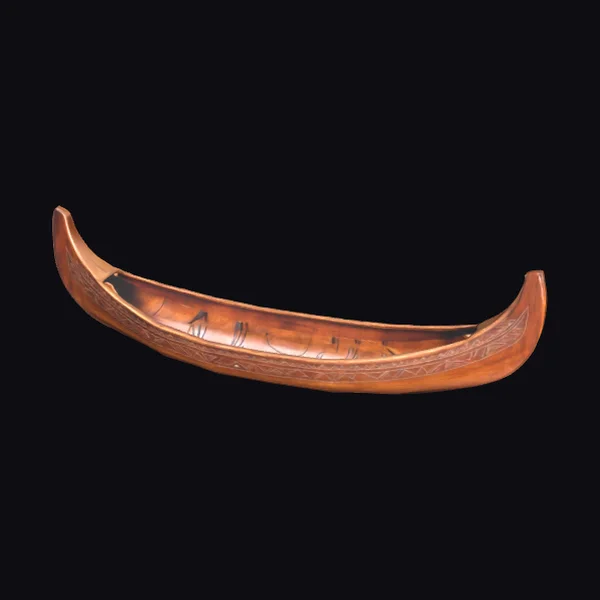 Wooden Aboriginal Canoe