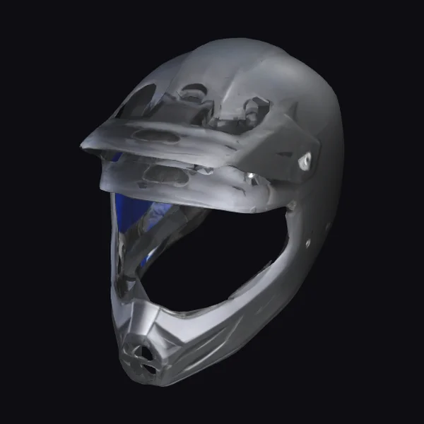 Gray Motocross Helmet