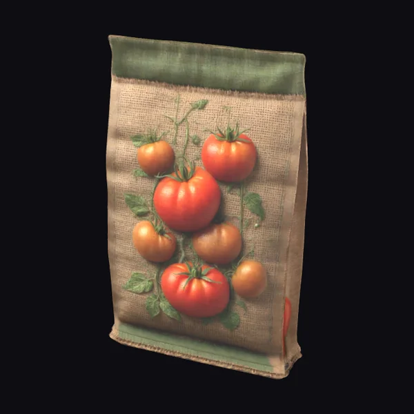Seed Packet Tomato Illustration