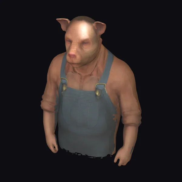 Anthropomorphic Pig Farmer