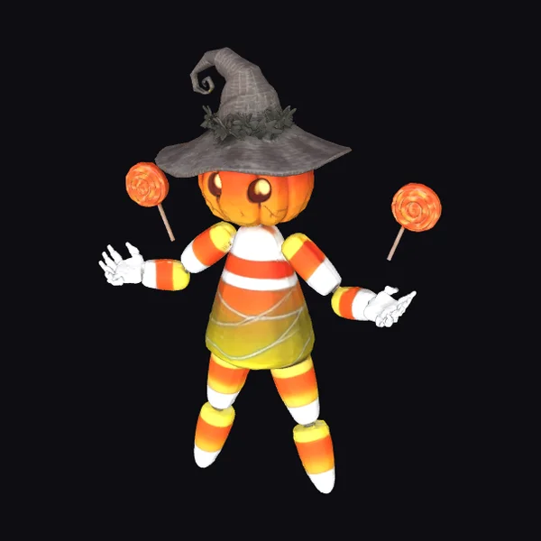 Candy Corn Witch Puppet