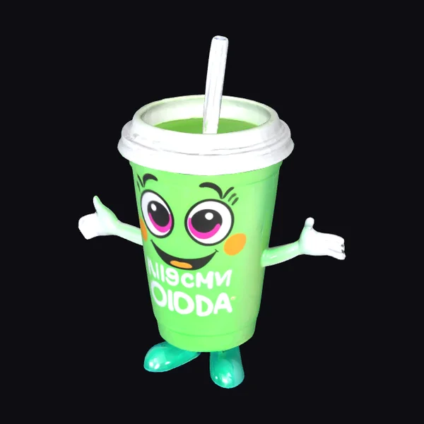 Green Cartoon Soda Cup
