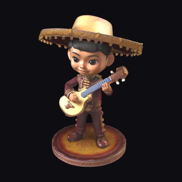 Young Mariachi Guitarist Boy