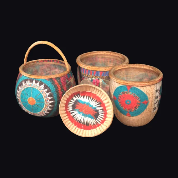 Wicker Baskets Aztec Patterns
