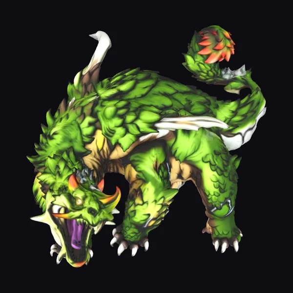 Green Scaly Beast Creature