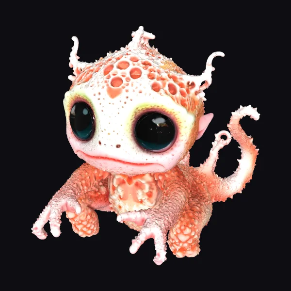 Mini Coral Amphibian Creature