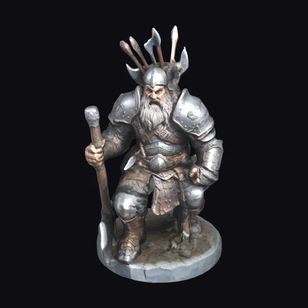 Fallen Dwarf Warrior Statue