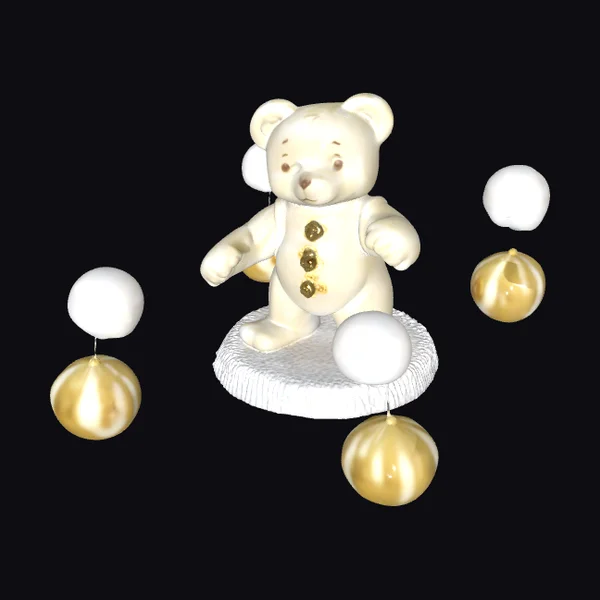 White Chocolate Teddy Figure