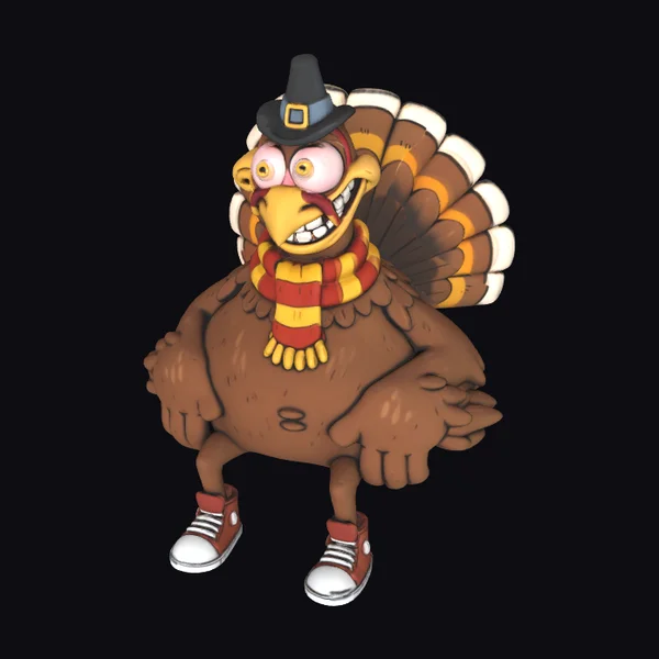 Cartoon Turkey Character