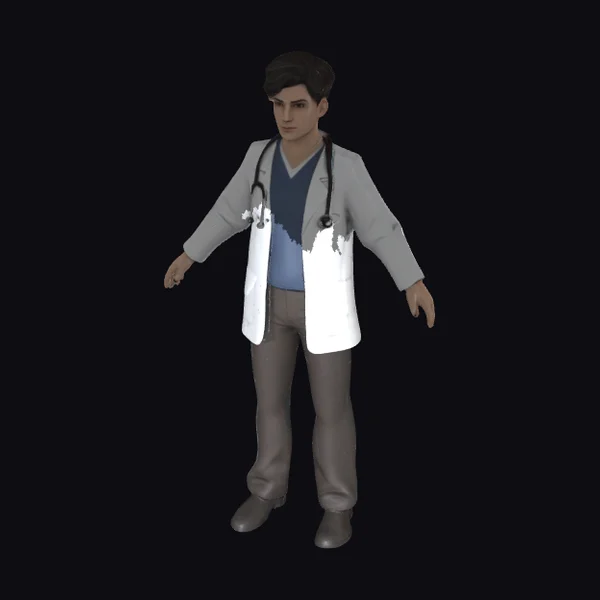Young Male Doctor Uniform