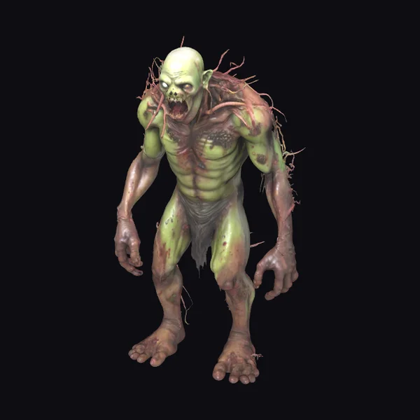 Zombie Golem with Worms
