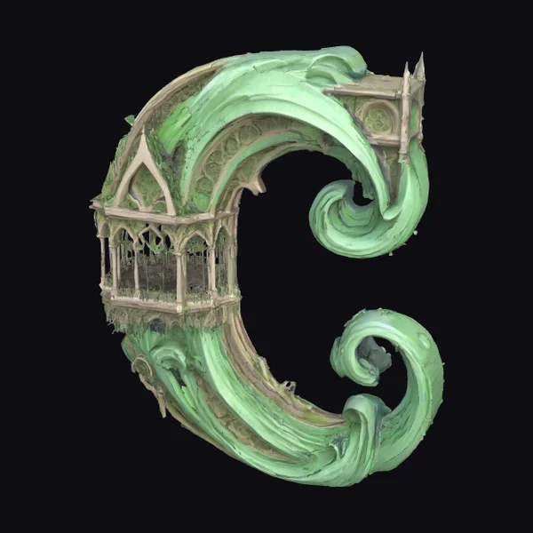 Ornate Gothic Letter C