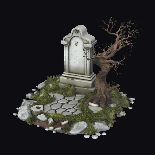 Ancient Cemetery Grave Stone