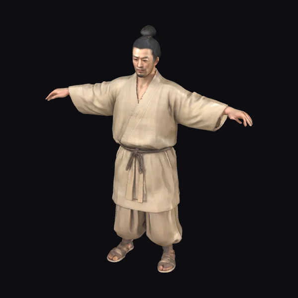 Ancient Chinese Man Standing