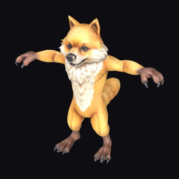 Anthropomorphic Pomeranian Dog