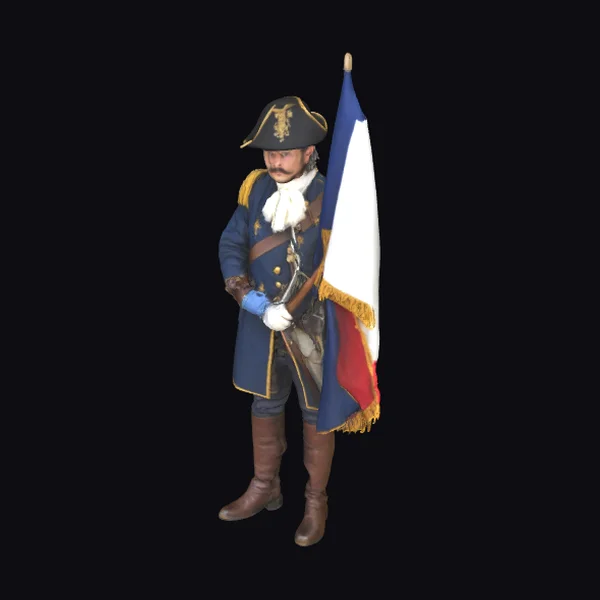 French Musketeer with Flag