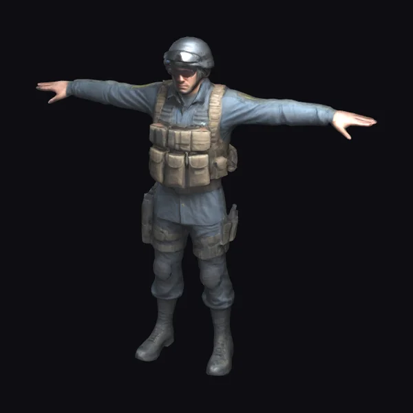 Military Mercenary T-pose