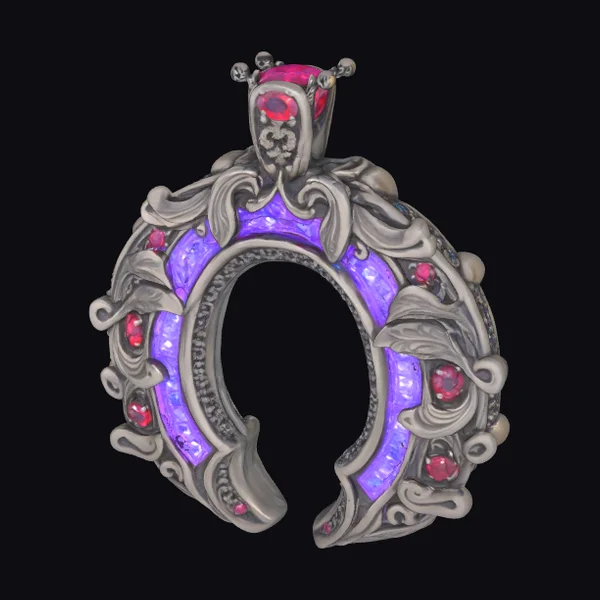 Arch Pendant with Gems