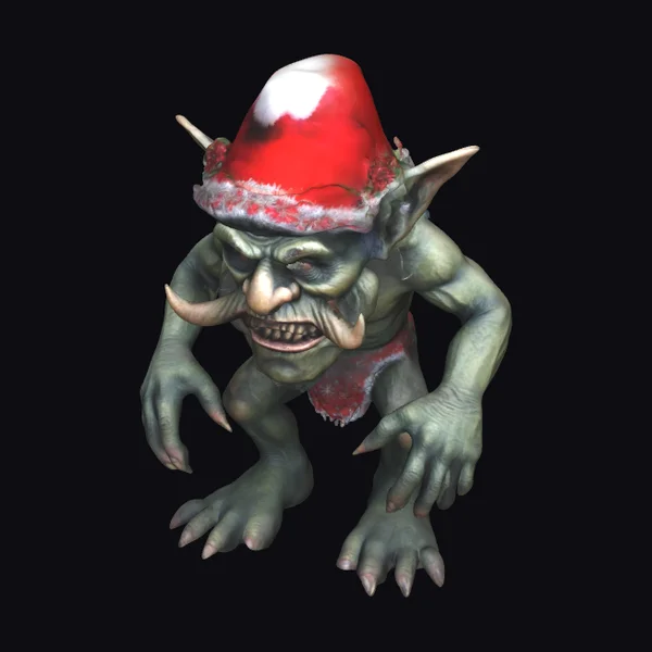Green Troll Christmas Hat