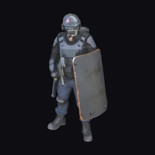 Armored Zombie Riot Police