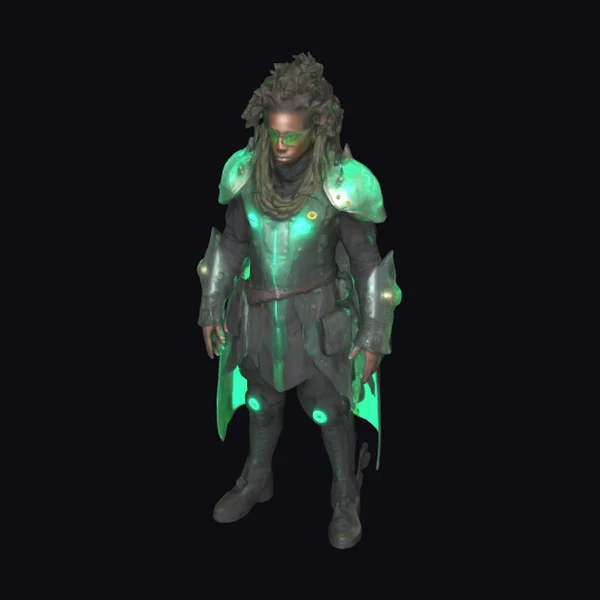 Afro Dieselpunk Wizard