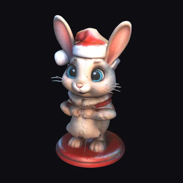 Christmas Bunny Figurine