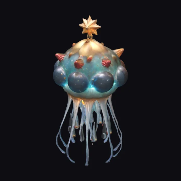 Glowing Celestial Jellyfish Ornament