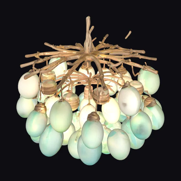 Sea Glass Fishing Float Chandelier