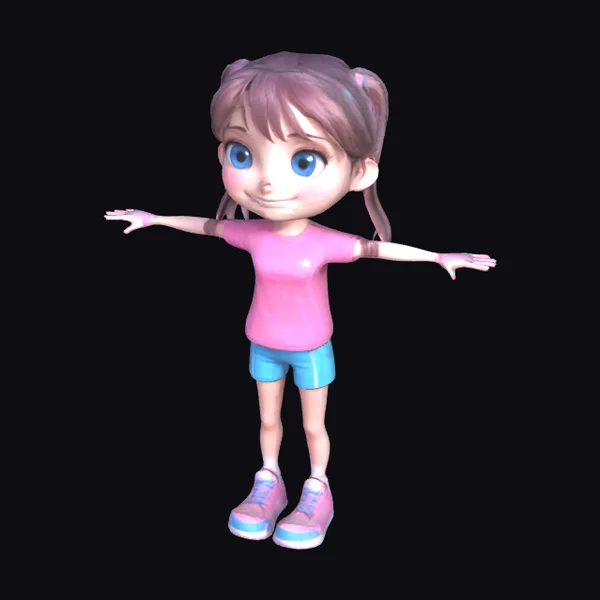 Young Girl with Pigtails