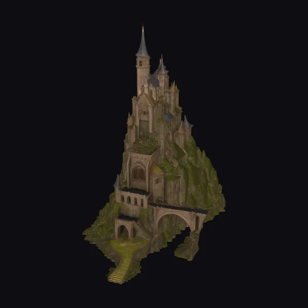 Mossy Castle on Cliff