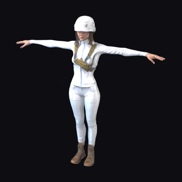 Woman in White Jumpsuit