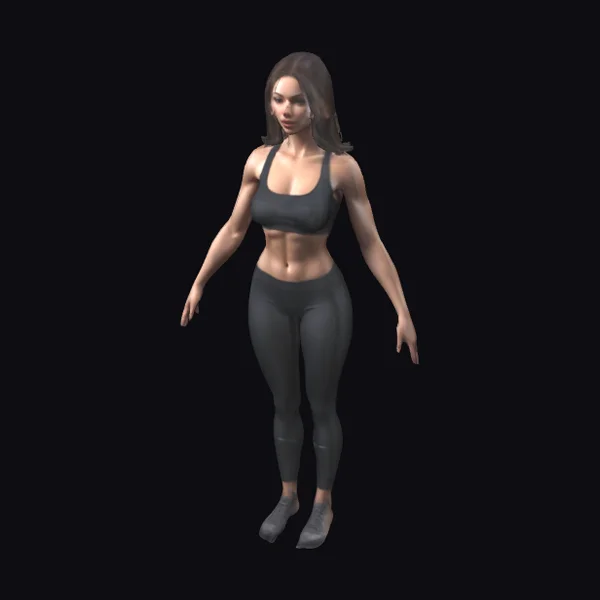 Athletic Woman A-Pose