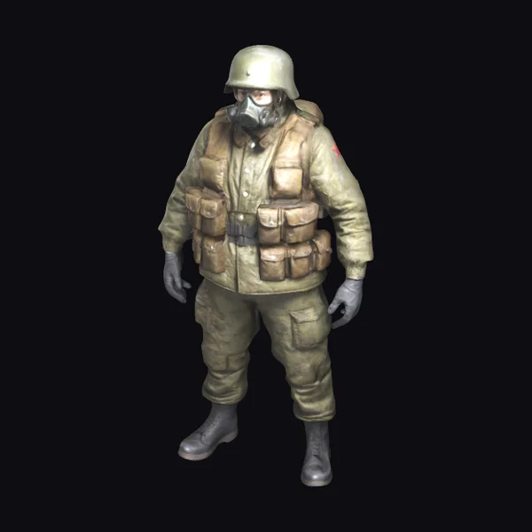 WW2 Soviet Gas Mask Soldier