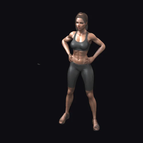 Athletic Woman A-Pose