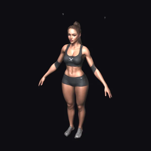 Athletic Woman A-Pose