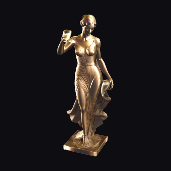 Art Deco Champagne Lady