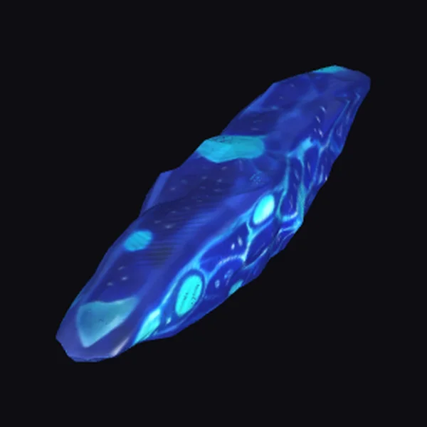 Glowing Blue Space Rock