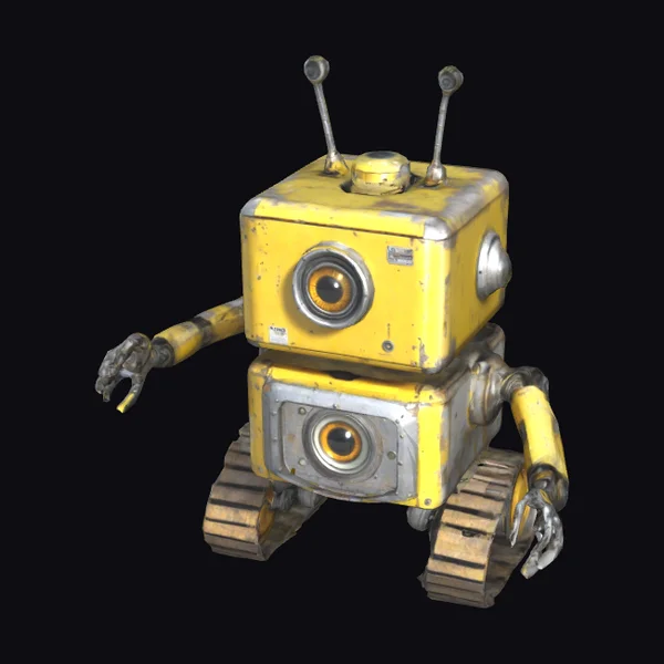 Yellow Retro Robot