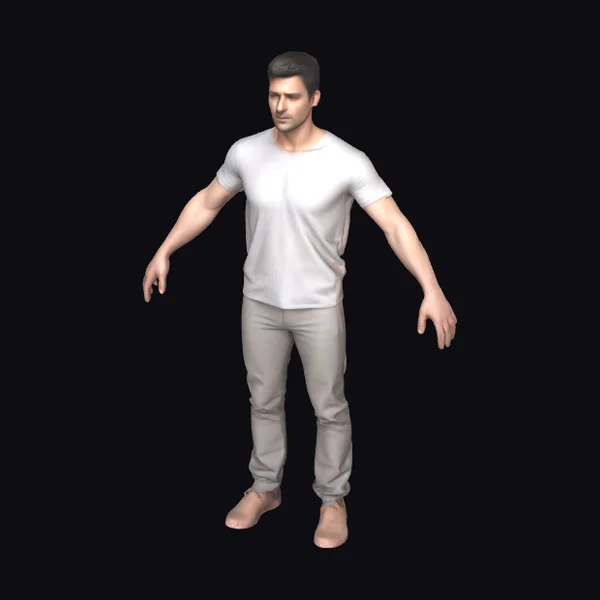 Adult Male T-pose Figure