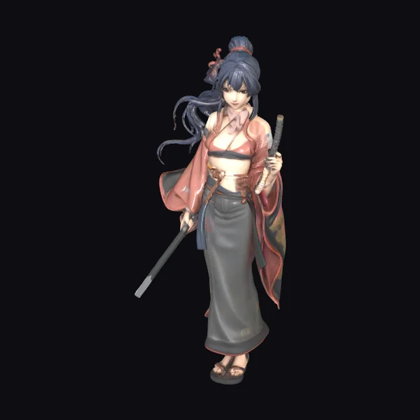 Anime Samurai Female Figurine