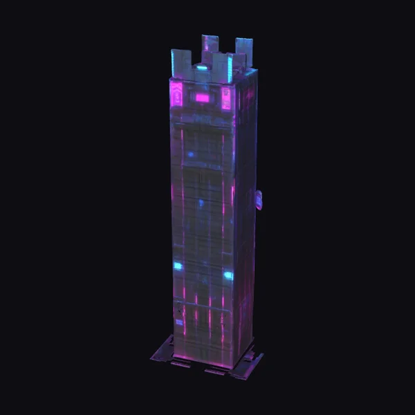 Cyberpunk Megatower Structure