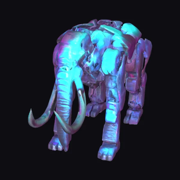 Cybernetic Mammoth Sculpture