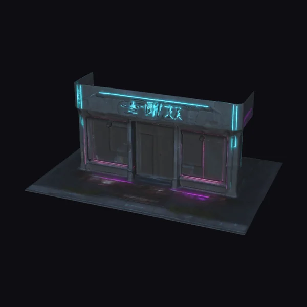 Cyberpunk Store Facade