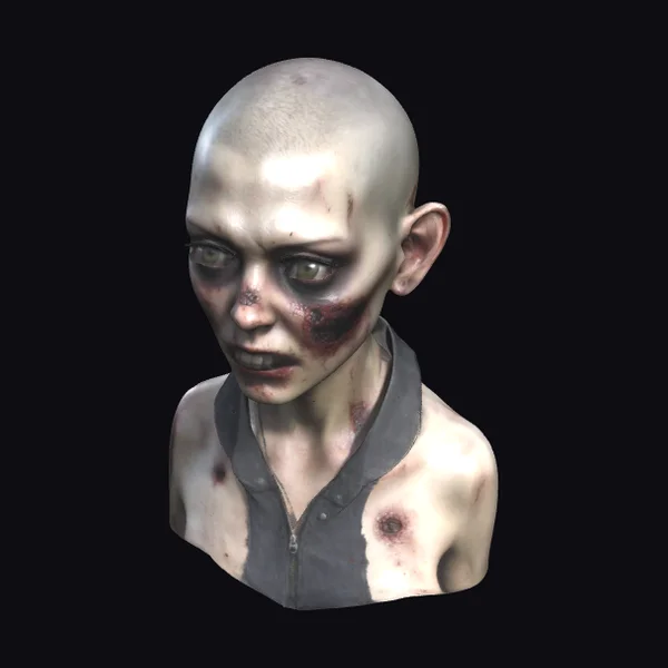 Bald Urban Female Zombie