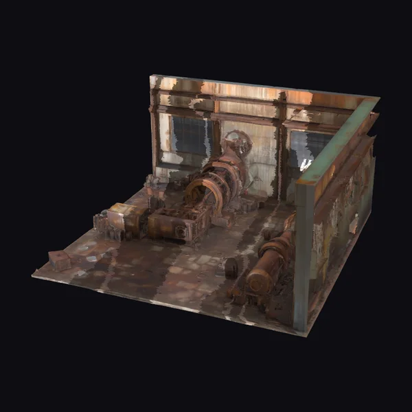 Rusty Industrial Machine Room