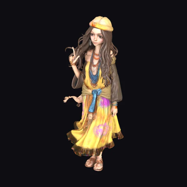 Hippie Girl with Accessories